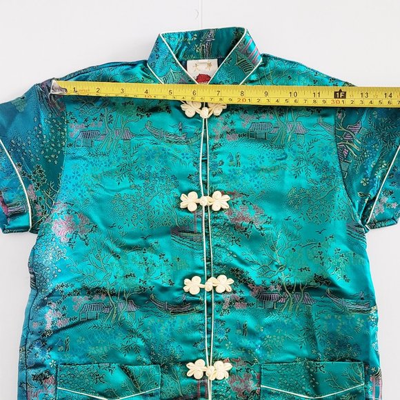 Vintage Children Traditional Chinese Pyjama Shirt and Pants Set - Size Youth 8 - Picture 8 of 14
